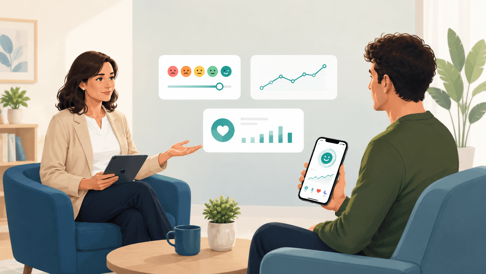 Measurement-Based Care (MBC): como Blended Care e Hybrid Care estão transformando o acompanhamento em saúde mental